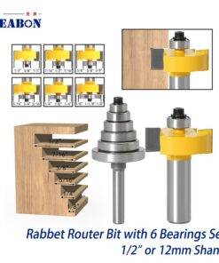 1-2-12mm-Shank-Rabbet-Router-Bit-with-6-Bearings-Set