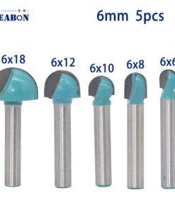 4-5pcs-6mm-Shank-Round-Bottom-Router-Knife-CNC-Tools-Solid-Carbide-Round-Nose-Bit-Round