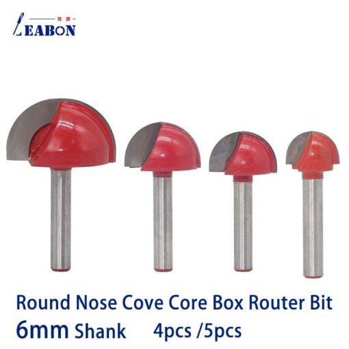 4-5pcs-6mm-Shank-Round-Bottom-Router-Knife-CNC-Tools-Solid-Carbide-Round-Nose-Bit-Round