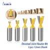 5pcs-12mm-Shank-Dovetail-Joint-Router-Bits