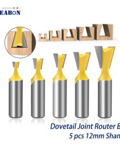 5pcs-12mm-Shank-Dovetail-Joint-Router-Bits