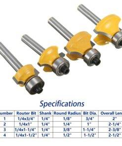 6-35mm-1-4-Shank-Ogee-Fillet-Edging-Double-Molding-Router-Bit-Wood-Drawer-Cabinet-Door