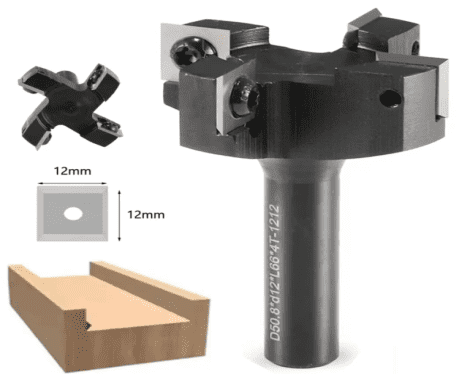 Wood Lathe Cutters with Changeable Knife Heads