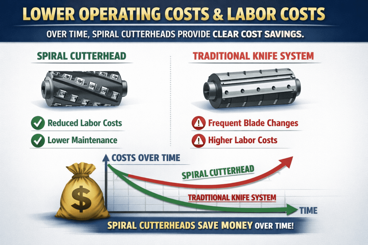 light cutting spiral cutter head