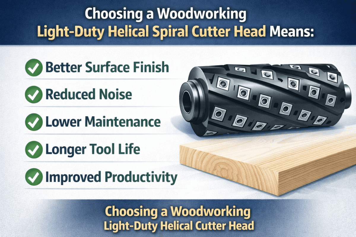 woodworking light-duty helical spiral cutter head