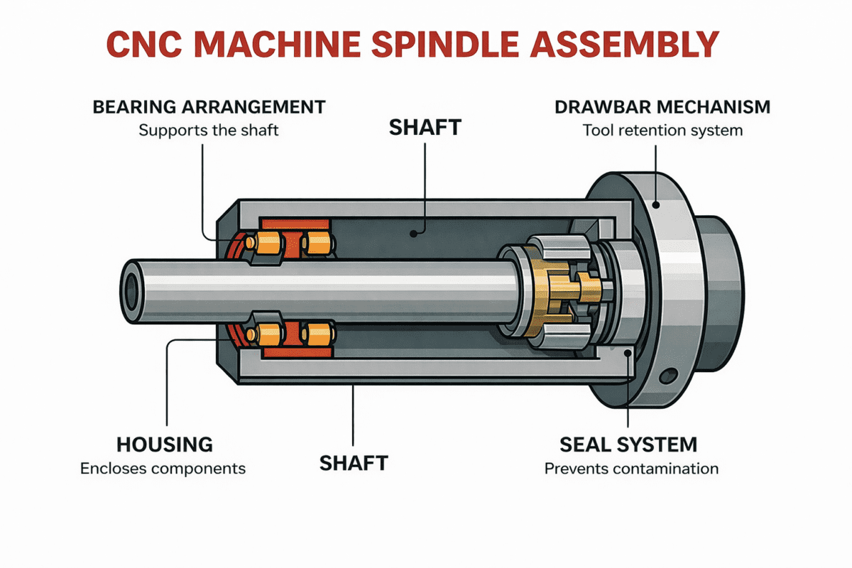 CNC spindle internal structure