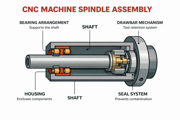 CNC spindle internal structure