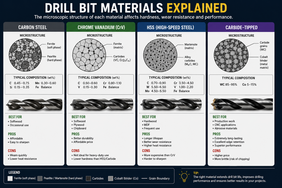 Which Drill Bit Material Is Best for Wood