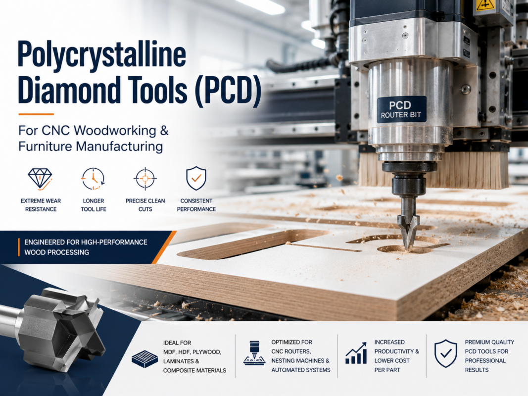 Polycrystalline Diamond Tools (PCD) Complete Guide for CNC Woodworking and Furniture Manufacturing