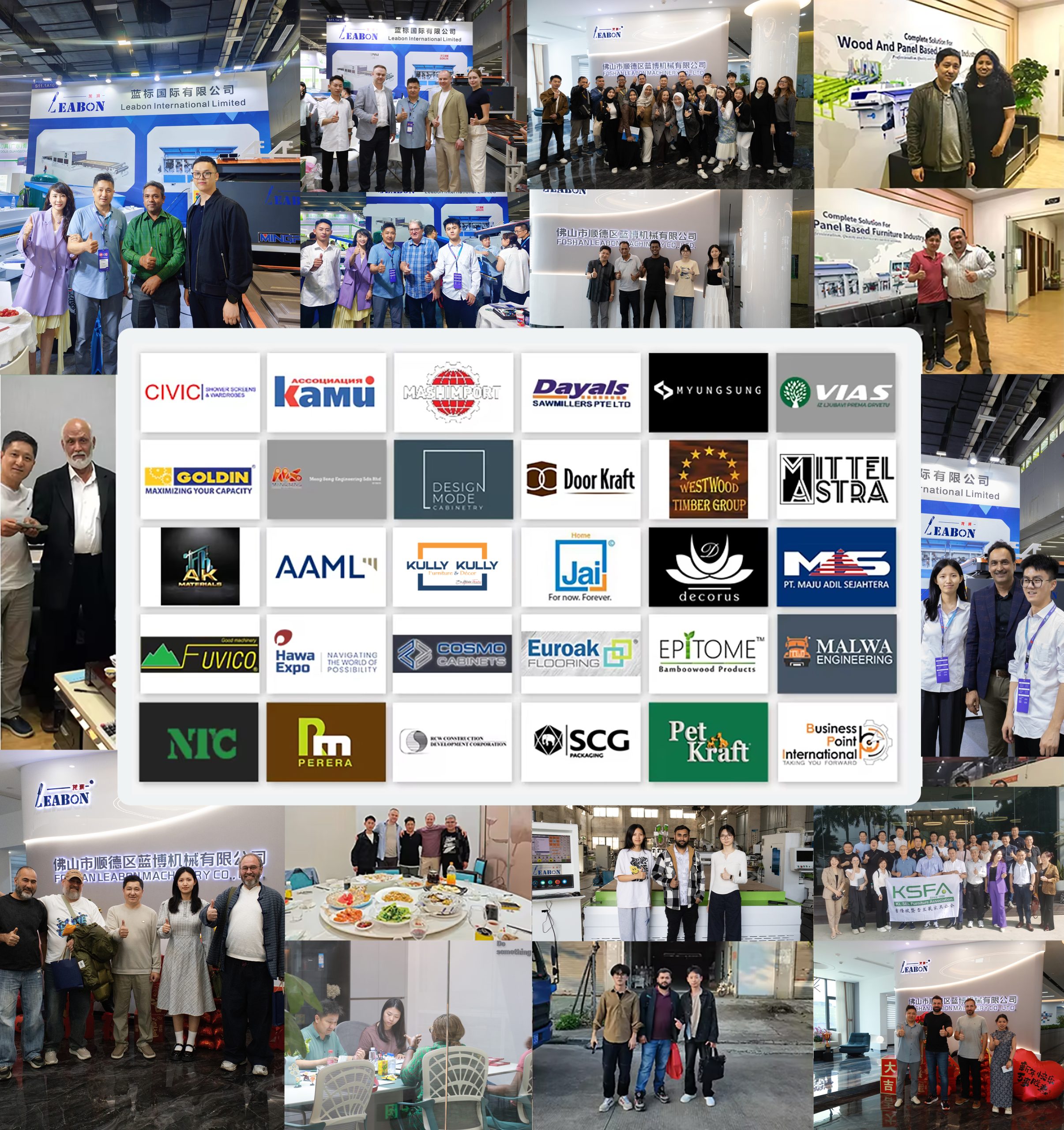Leabon with international customers