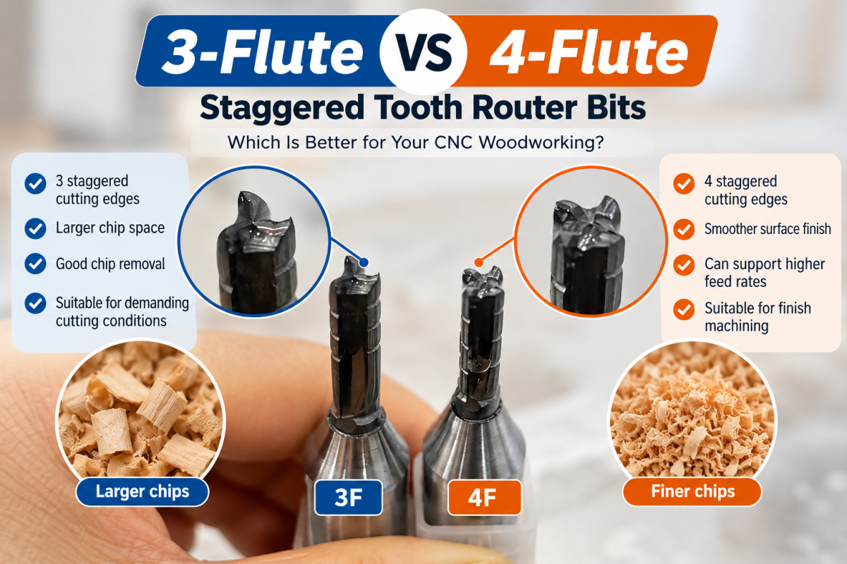 3Flute vs 4Flute Staggered Tooth Router Bits Which Is Better